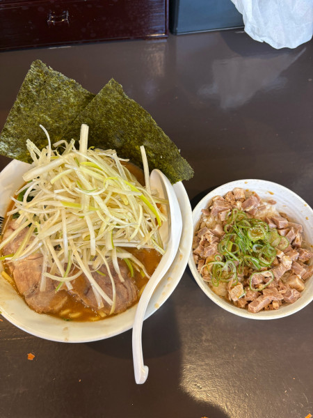 「味噌ネギラーメン並　チャーシュー丼」@RAMEN TATSUの写真