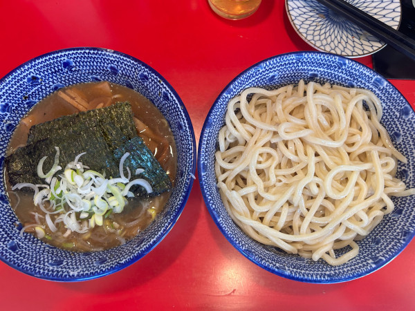 「つけ麺+メンマ＋瓶ビール」@自家製中華そば 勢得の写真