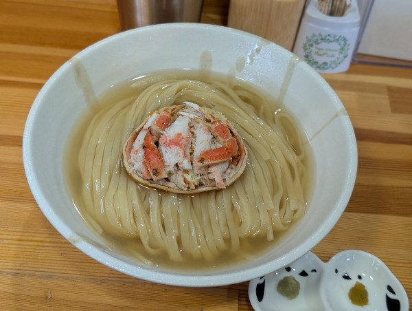 「豚と蟹の冷やし」@麺屋電龍の写真