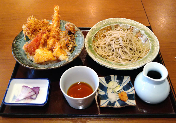 「Ｂセット(もり・天丼)」@せいろやの写真