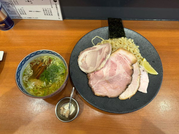 「淡麗チャーシューつけ麺（塩）」@自家製手もみ麺 鈴ノ木の写真