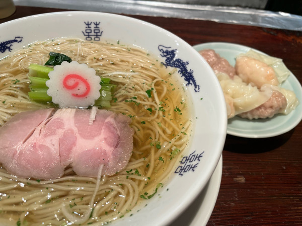 「山椒そば（肉、海老ワンタン２個づつ）」@中華蕎麦にし乃の写真