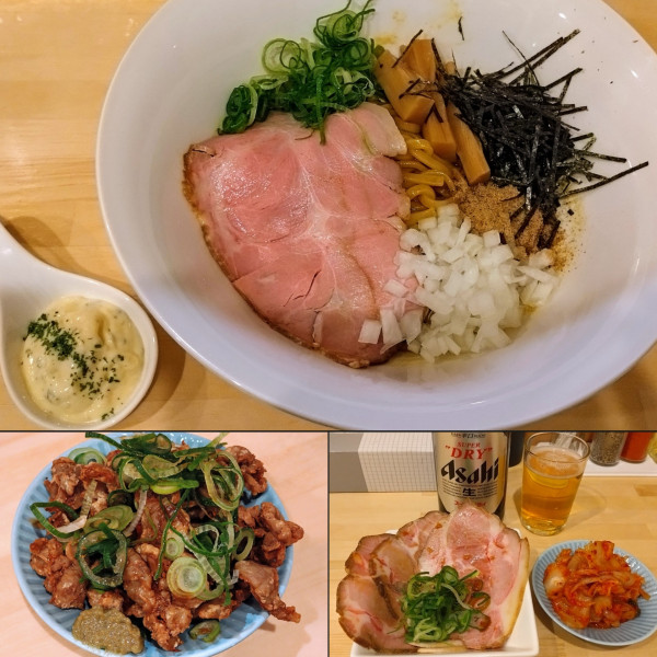 「カレーまぜそば￥1100＋ガーリックマヨ￥100」@中華そば みつ葉の写真