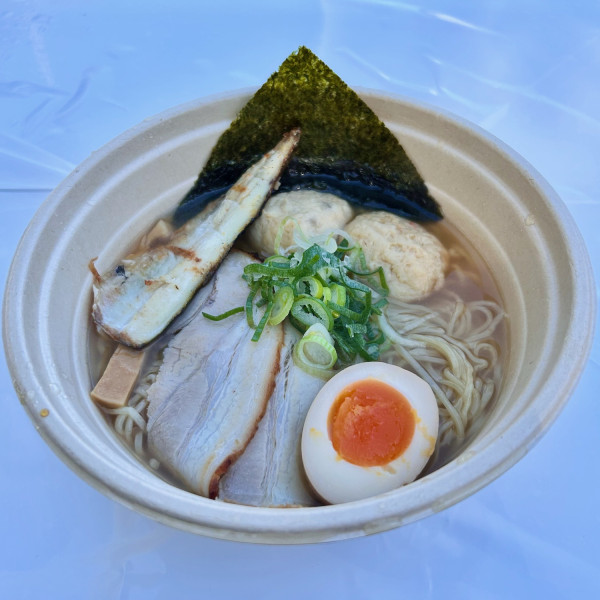 「麺馳走 オオカミ」焼干し中華そば 天然鮎塩 ~ぐ~たくさんコラボ特別ver.~(1000円)+鮎フィレ(300円)