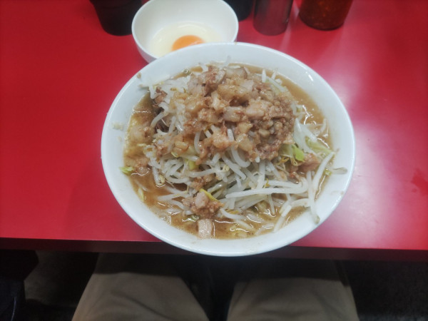 「小ラーメン(半分)」@ラーメン二郎 一橋学園店の写真