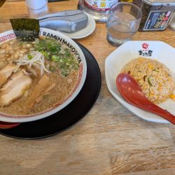 熟成背脂醤油ラーメン+半チャーハン