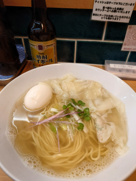 「だしそば＆ワンタン＆味玉」@ラーメン ヒズミの写真