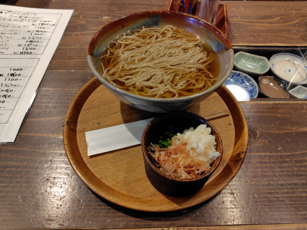 「温かいおろしそば1100円」@そば切り たかやの写真