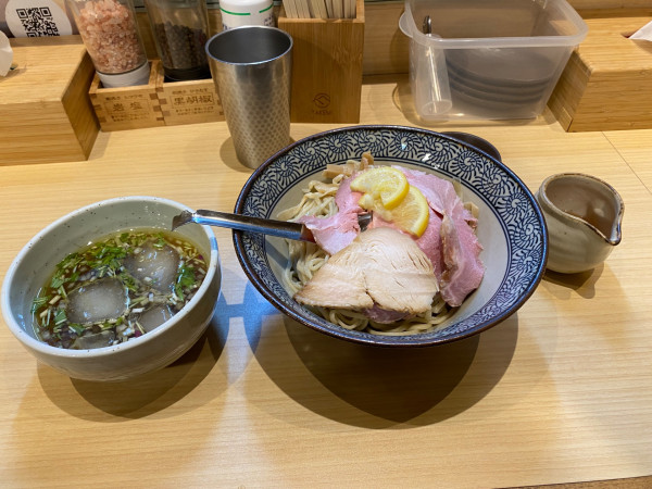 「冷製つけ麺」@地鶏と蟹 中華そば 榊の写真