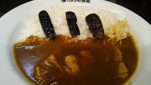 「塩豚角煮ジンジャーカレー＋ライス200g＋2辛＋なす（3個）」@カレーハウスCoCo壱番屋 JR本八幡駅北口店の写真