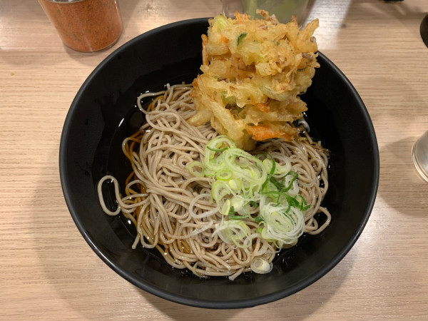 「冷やしかき揚げそば」@吉利庵の写真