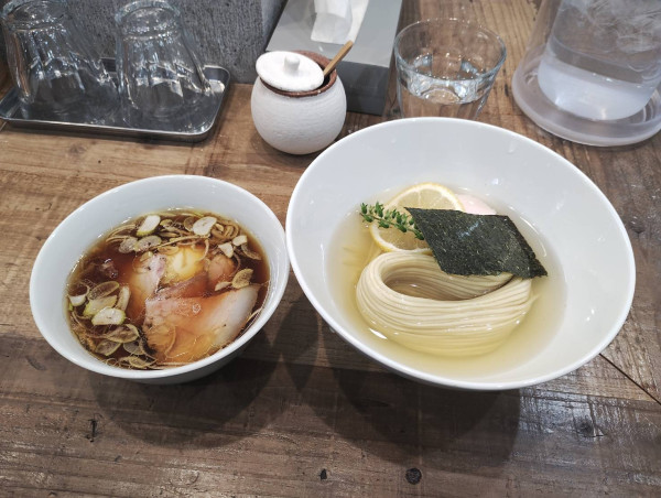 「醤油昆布水つけ麺」@3931WORKS.の写真