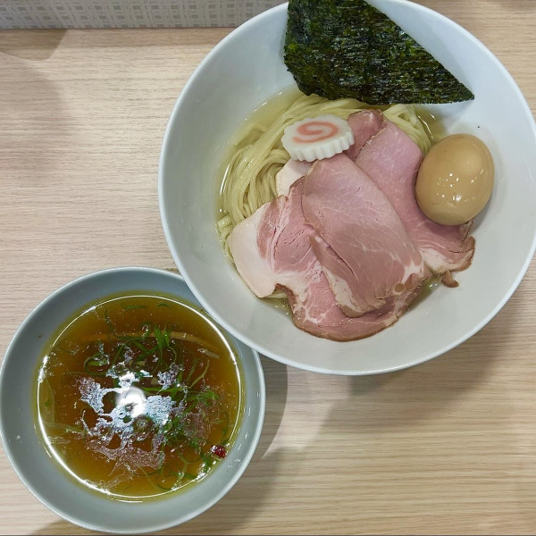 「手火山式鰹節と伊吹いりこの昆布水つけそば (塩)」@中華そば 四つ葉の写真