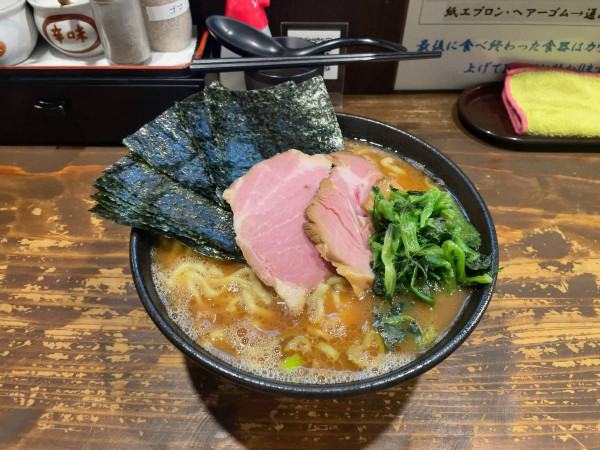 「ラーメン＋麺大盛＋高級海苔＋油抜き、カエシ薄め等」@麺処 真名呼の写真