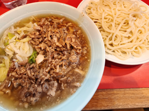 「チャシューやさいつけそば（中盛）」@丸長 目白店の写真