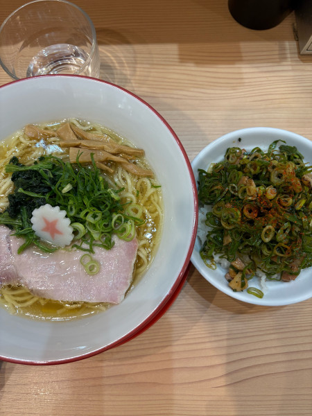 「ゆず塩そば　炭火肉ネギ飯」@横濱中華そば 上星商店の写真
