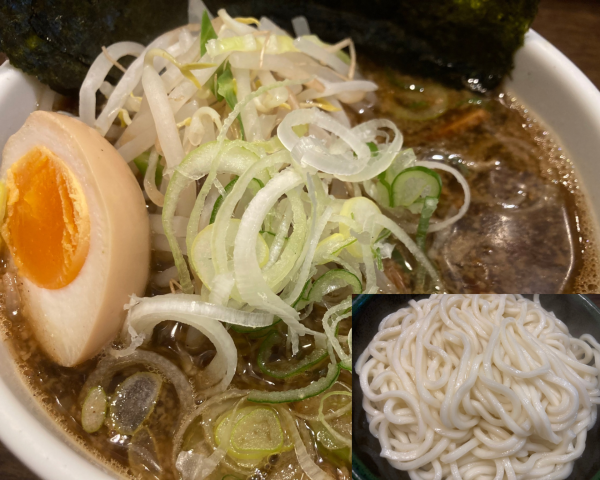 「あつもり(並)+おはこ+ネギ増し」@麺舗十六の写真