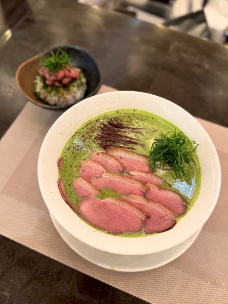 「【限定】鴨と抹茶のチョコらぁ麺」@MENSHOの写真