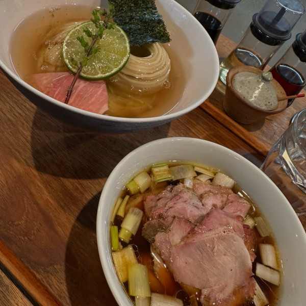 「味玉昆布水つけめんちょい肉増し醤油大」@YOKOKURA STOREHOUSEの写真