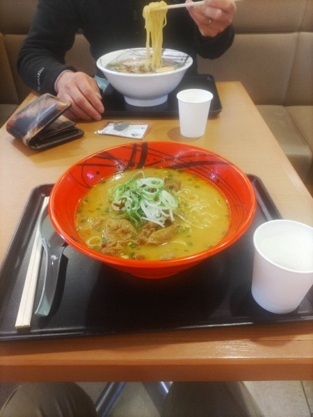 「ピリ辛ホルモンラーメン」@炙りチャーシューラーメン 口福軒の写真