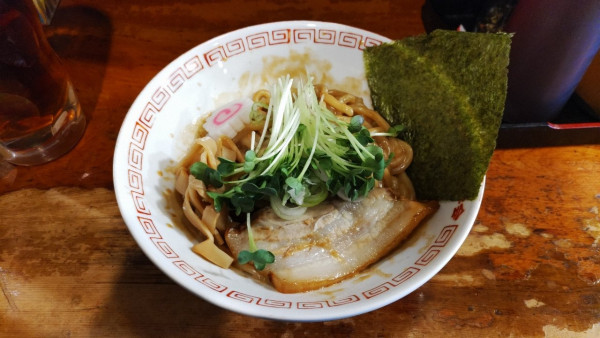「油そば並盛¥750+黒烏龍茶」@武蔵野アブラ学会 早稲田総本店の写真