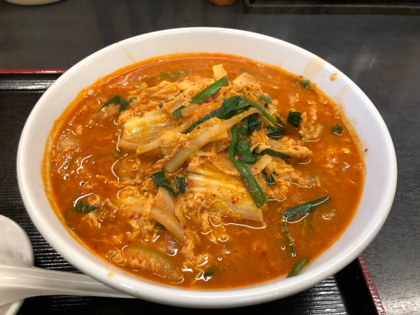 「チゲ味噌ラーメン」@日高屋 池袋東口駅前店の写真