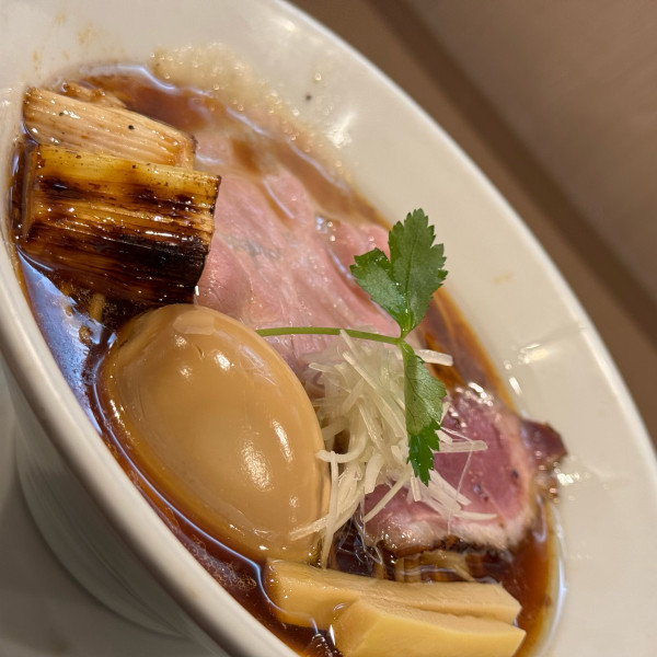 「味玉紀州鴨そば 1300円」@燃えよ麺助の写真