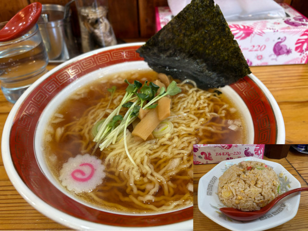 「中華そばセット1150円」@中華ソバ ハマダヤ 50号バイパス店の写真