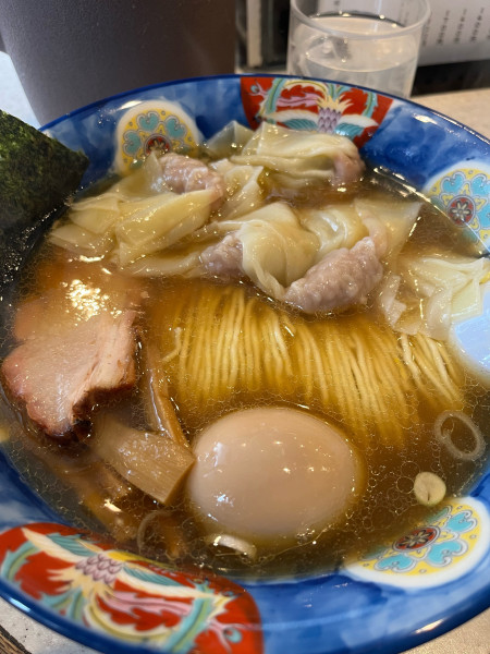 「肉ワンタンメン+たまご」@たんたん亭の写真