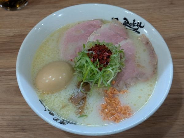 「mixiコミュ限定❢❢　酒粕ラーメン〆飯付き」@麺屋 丈六の写真