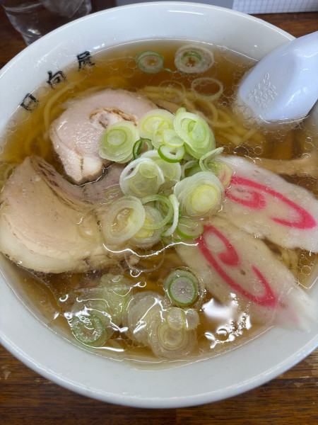 「ラーメン大盛　餃子3個　1310円」@青竹手打ちラーメン 日向屋の写真
