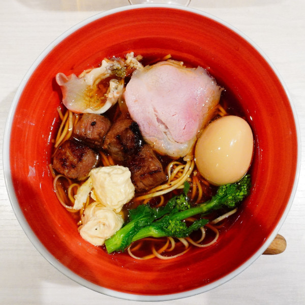 「【周年限定】10年SOBA＋味玉＋生ビール」@柳麺 呉田-goden-の写真