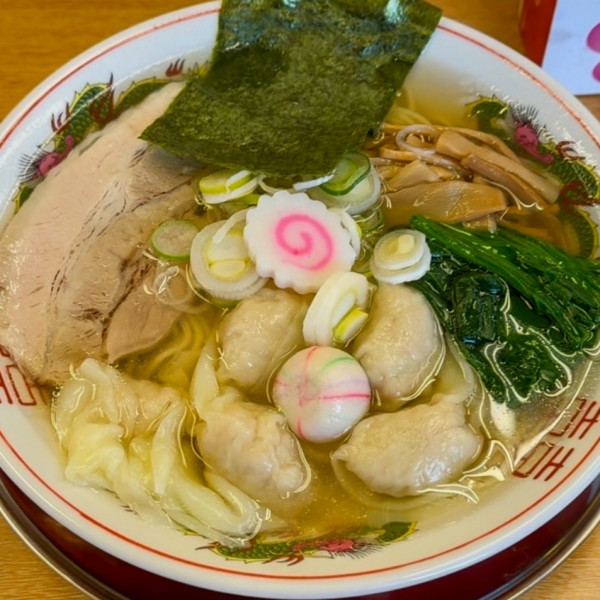 「ワンタン麺 1,000円＋昭和の黄色いミニカレー 370円」@ラーメン丈の写真