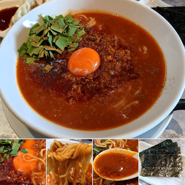 「台湾ラーメン(限定)＋辛味増し＋海苔＝1100円」@麺 やまらぁの写真