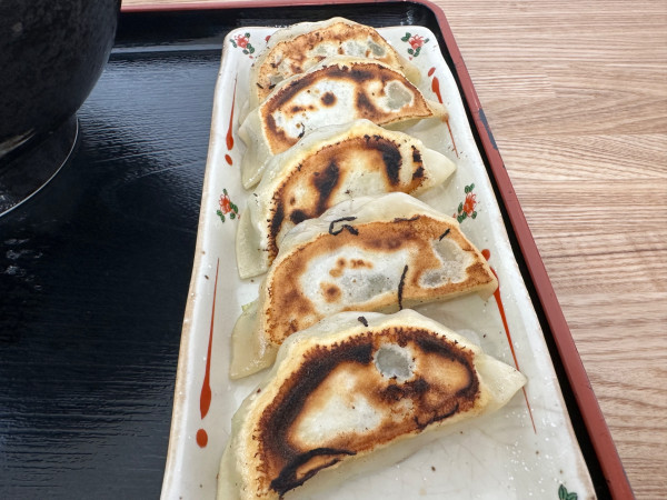 「島らっきょ餃子（5個）480円」@沖縄そば・ソーキそば 南風2ndの写真