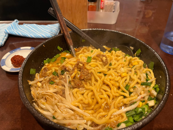「味噌ラーメン中+ニラ玉ねぎ、赤玉」@味噌が好きの写真