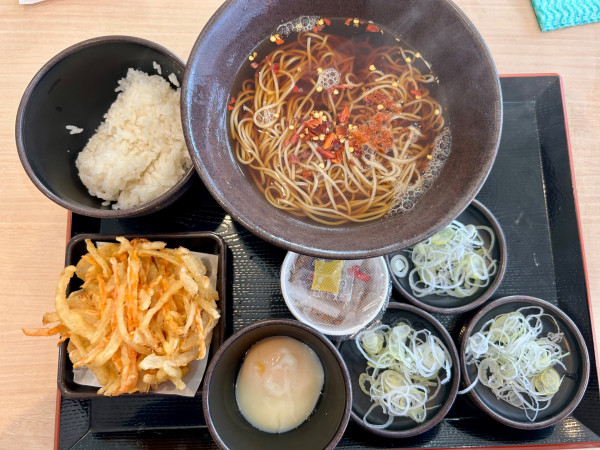 「朝そば納豆(500¥)」@ゆで太郎 ひたちなか高場店の写真