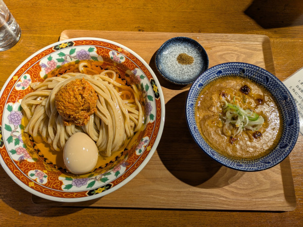 「坦々つけ麺 たまご(大盛り)」@つけ麺 ささ木 塩釜口店の写真