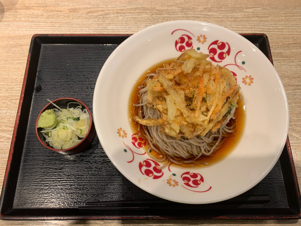 「かき揚げ(冷)」@いろり庵きらく シャポー船橋店の写真