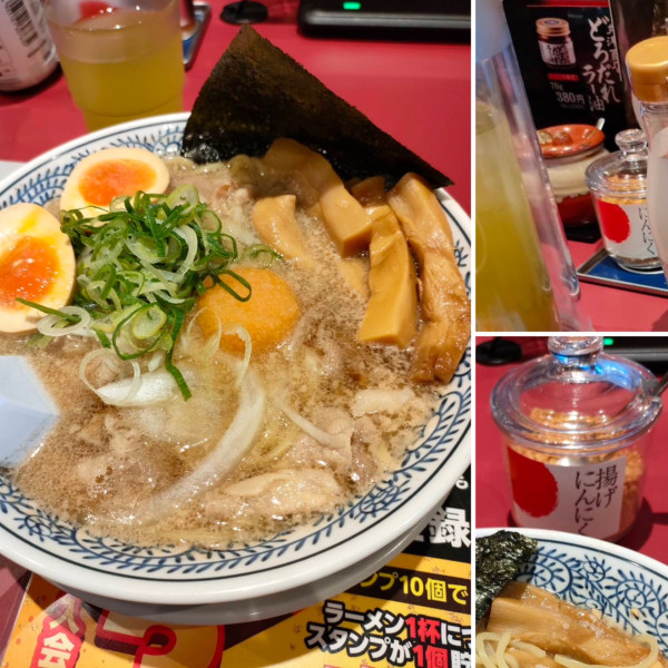 「味玉肉そば（946円) +極太メンマ6本 (110円)」@丸源ラーメン 一関店の写真