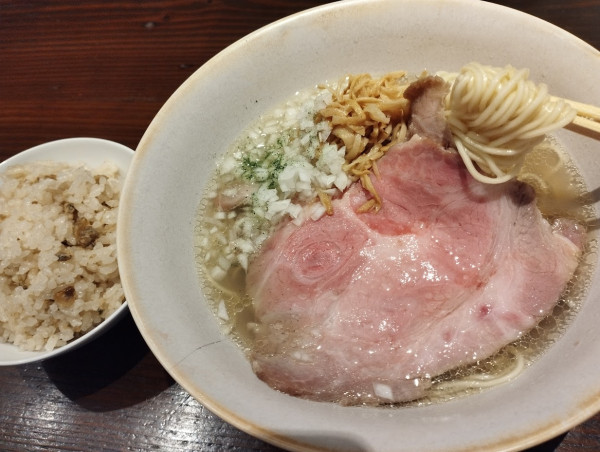 「潮そば(1,000)＋シジミ飯(250)」@大磯 海そばの写真