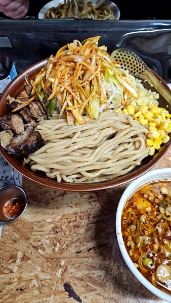 「【限定】味噌つけ麺 大盛×2 辛ネギ」@自家製麺 まさき（非乳化） 2号店の写真