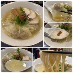 【限定】梅の塩支那そば1100円＋肉ワンタン150円