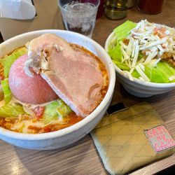 丸ごとトマトの味噌タンメン+チーズおかかジロベジ