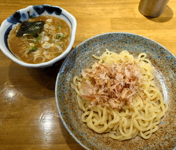 「梅かつおつけ麺(小、1000円)」@清麺 常藤の写真