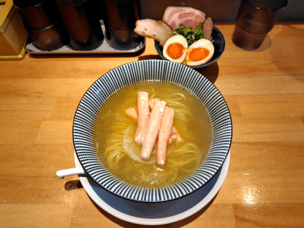 「特製蟹だし塩らーめん（気まぐれ限定）1600円」@麺家 たけ田の写真