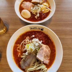 とまとらーめん大盛、味玉とまとらーめん