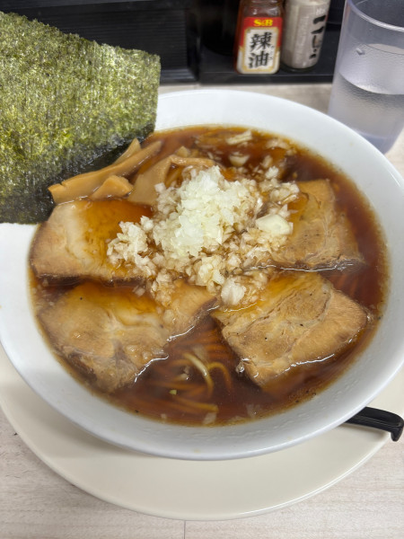 「チャーシューめん➕麺固め1200円」@たつみ食堂の写真