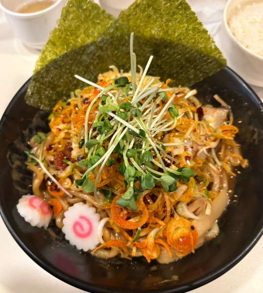 「辛ネギ油そばW」@武蔵野アブラ学会 明大前店の写真