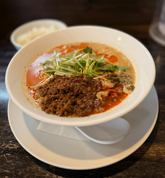 「白胡麻担担麺（固め･3辛／3痺￥1100）」@四川担担麺 阿吽 浅草店の写真